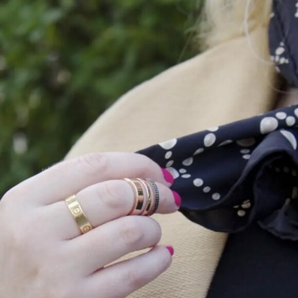 Chanel Silk Scarf with Pearl Print, New, Never Worn - Picture 7 of 7